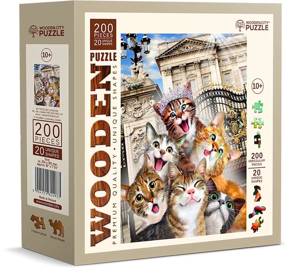 Wooden.City - Kittens in London - 200 Teile Puzzle - Nur CHF 17.90! Jetzt kaufen auf fluxed.ch