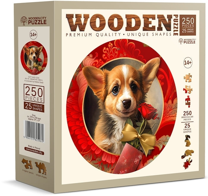 Wooden.City - Gift and Dog - 250 Teile Holzpuzzle - Nur CHF 23.90! Jetzt kaufen auf fluxed.ch