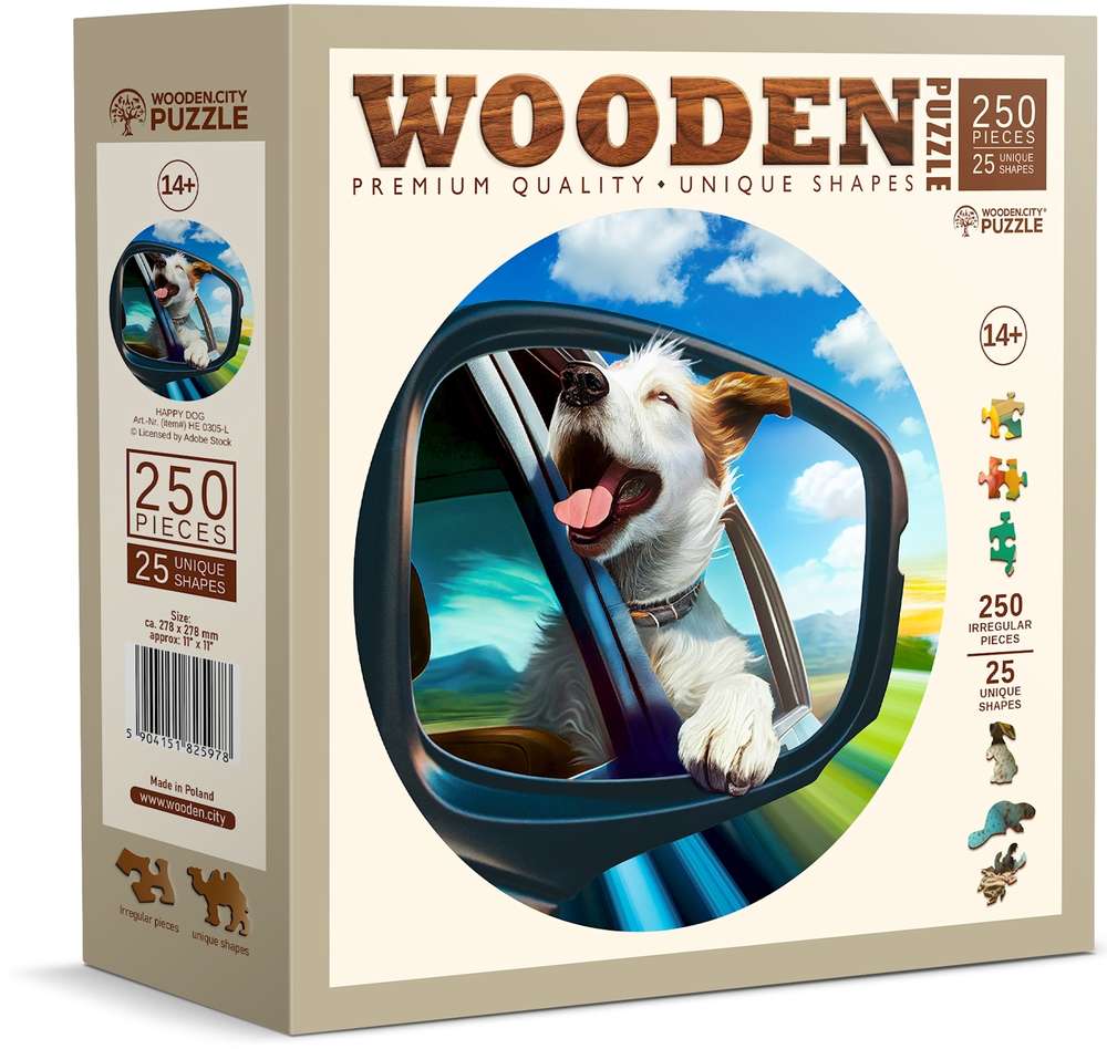 Wooden.City - Happy Dog - 250 Teile Holzpuzzle - Nur CHF 23.90! Jetzt kaufen auf fluxed.ch