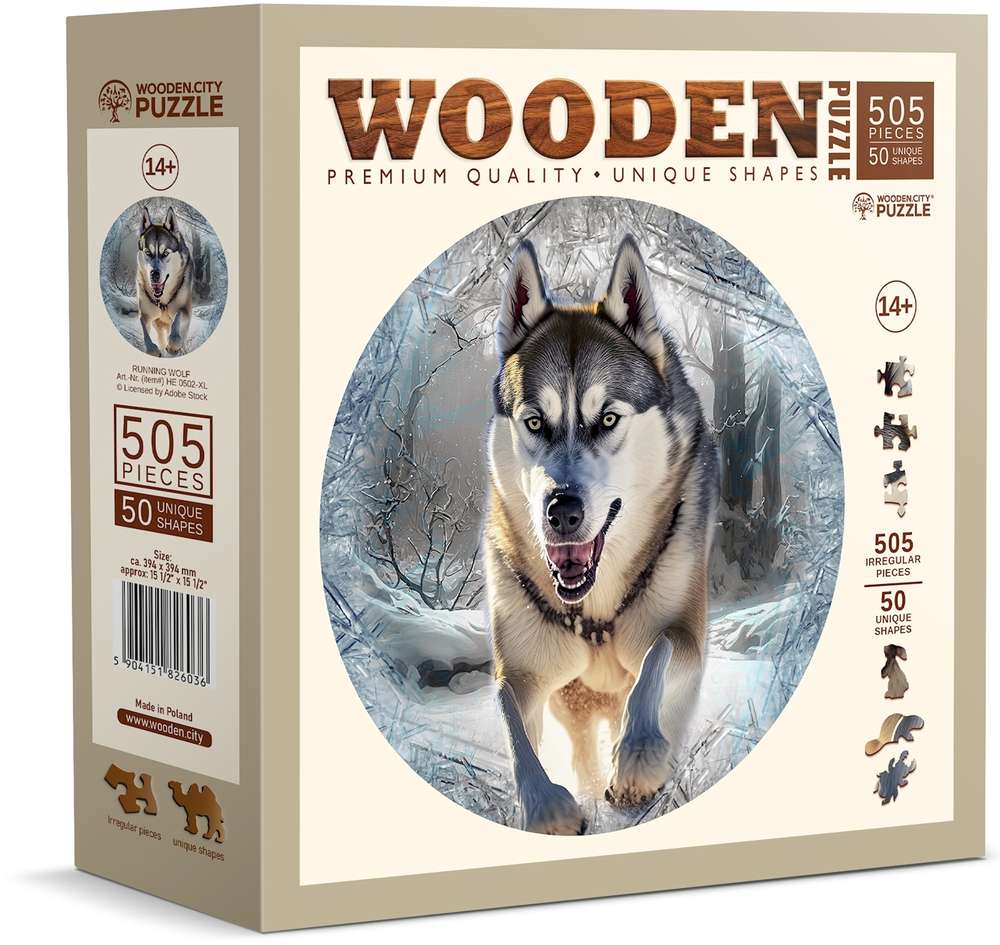 Wooden.City - Running Wolf - 505 Teile Holzpuzzle - Nur CHF 35.90! Jetzt kaufen auf fluxed.ch