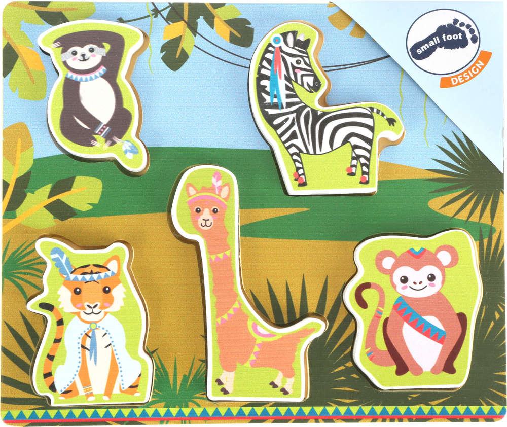 Legler (small foot) - Setzpuzzle Jungle - 5 Teile - ab 12 Monaten - Nur CHF 9.90! Jetzt kaufen auf fluxed.ch