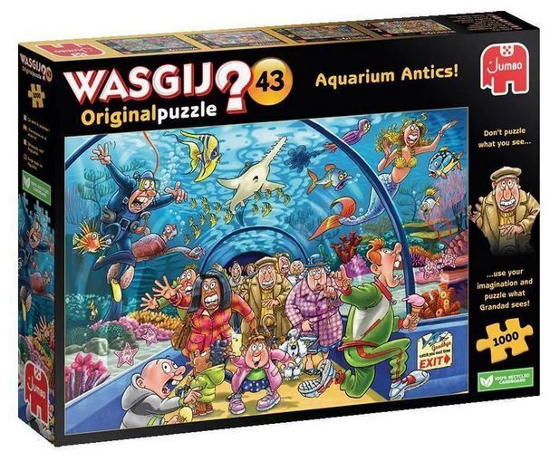 Jumbo - Wasgij Original 43 Aquarium Antics! - 1000 Teile Puzzle - Nur CHF 24.90! Jetzt kaufen auf fluxed.ch