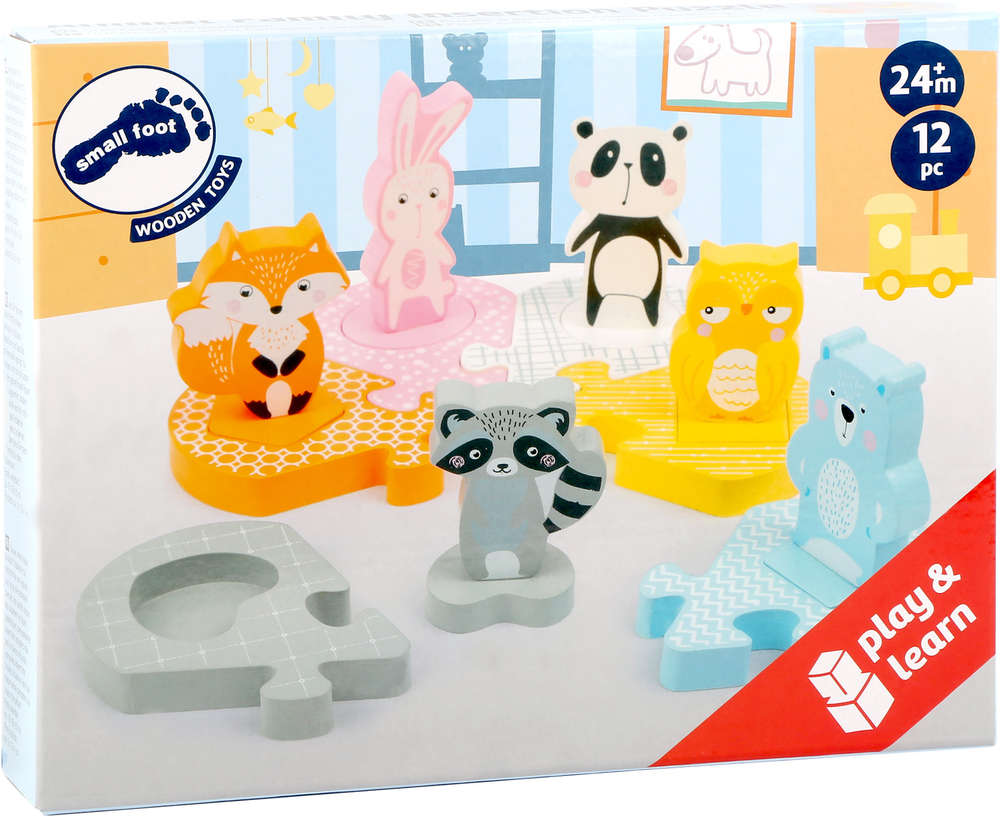 Legler (small foot) - Steckpuzzle Tierfamilie - 12 Teile ab 24 M. - Nur CHF 19.90! Jetzt kaufen auf fluxed.ch