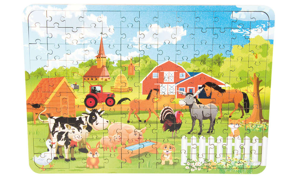 Holzspielerei - Bauernhof - Holzrahmenpuzzle - 130 Teile -ab 6 J. - Nur CHF 14.90! Jetzt kaufen auf fluxed.ch