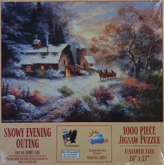 SunsOut - Snowy evening outing - 1000 Teile Puzzle - Nur CHF 21.90! Jetzt kaufen auf fluxed.ch