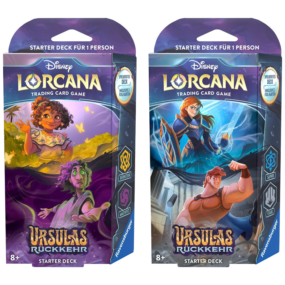 Disney Lorcana: Ursulas Rückkehr - Starter Deck Bernstein und Amethyst - Nur CHF 19.90! Jetzt kaufen auf fluxed.ch