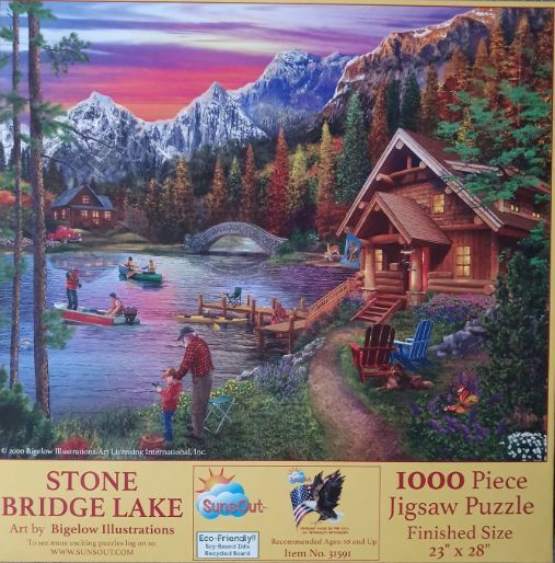 SunsOut - Stone Bridge Lake - 1000 Teile Puzzle - Nur CHF 21.90! Jetzt kaufen auf fluxed.ch