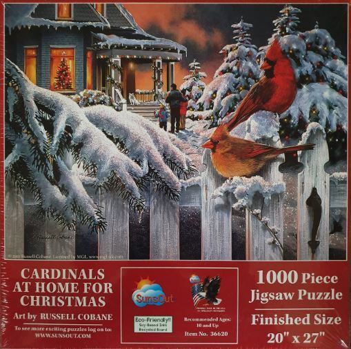 SunsOut - Cardinals at Home for Christmas - 1000 Teile Puzzle - Nur CHF 21.90! Jetzt kaufen auf fluxed.ch