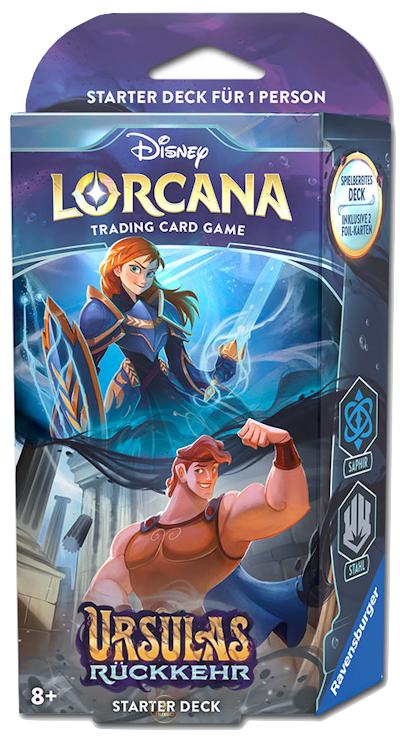 Disney Lorcana: Ursulas Rückkehr - Starter Deck Saphir und Stahl - Nur CHF 19.90! Jetzt kaufen auf fluxed.ch