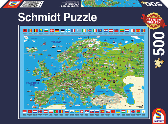 Schmidt - Europa entdecken - 500 Teile Puzzle - Nur CHF 7.45! Jetzt kaufen auf fluxed.ch