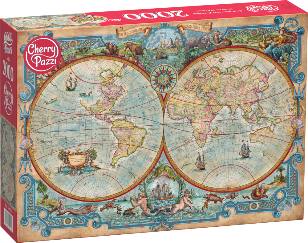 CherryPazzi - Great Discoveries World Map - 2000 Teile Puzzle - Nur CHF 21.90! Jetzt kaufen auf fluxed.ch