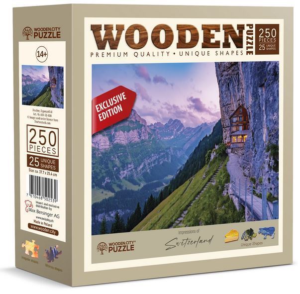 Wooden.City - Aescher, Appenzell AI - 250 Teile Puzzle - Nur CHF 29.90! Jetzt kaufen auf fluxed.ch