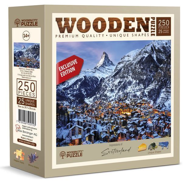 Wooden.City - Matterhorn / Zermatt, Wallis - 250 Teile Puzzle - Nur CHF 29.90! Jetzt kaufen auf fluxed.ch