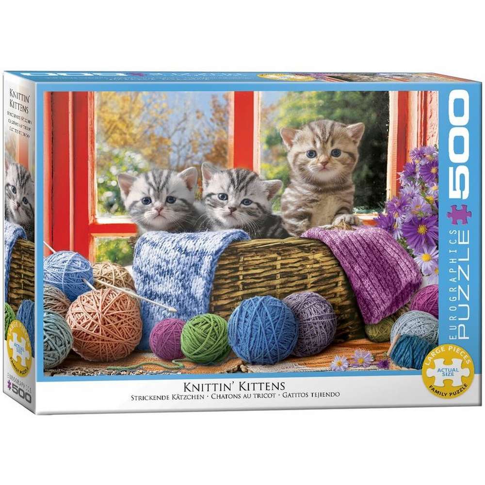 Eurographics - Strickende Kätzchen - 500 Large-Teile Puzzle - Nur CHF 21.90! Jetzt kaufen auf fluxed.ch