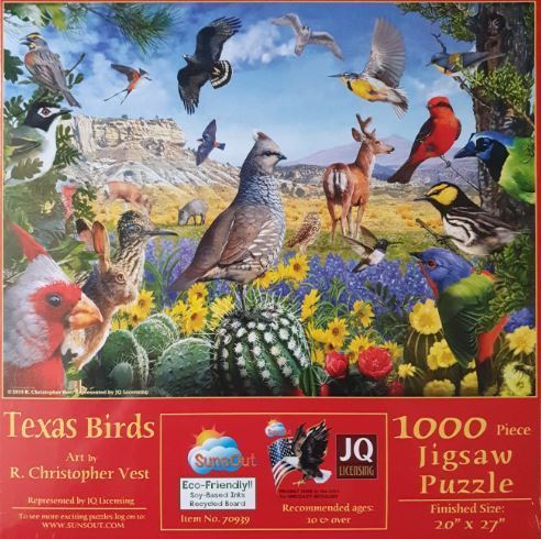 SunsOut - Texas Birds - 1000 Teile Puzzle - Nur CHF 21.90! Jetzt kaufen auf fluxed.ch