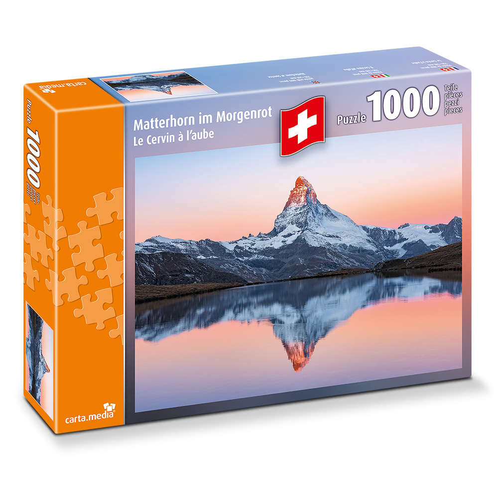 carta.media - Matterhorn im Morgenrot - 1000 Teile Puzzle - Nur CHF 33.64! Jetzt kaufen auf fluxed.ch