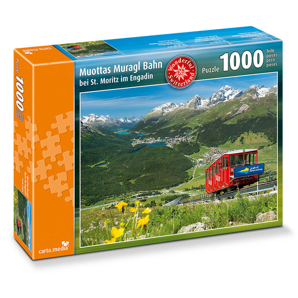 Carta.media - Muottas Muragl Bahn - 1000 Teile Puzzle - Nur CHF 33.64! Jetzt kaufen auf fluxed.ch