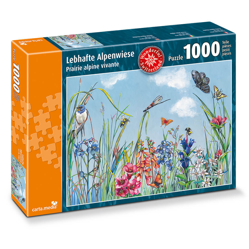 carta.media - Lebhafte Alpenwiese - 1000 Teile Puzzle - Nur CHF 33.64! Jetzt kaufen auf fluxed.ch