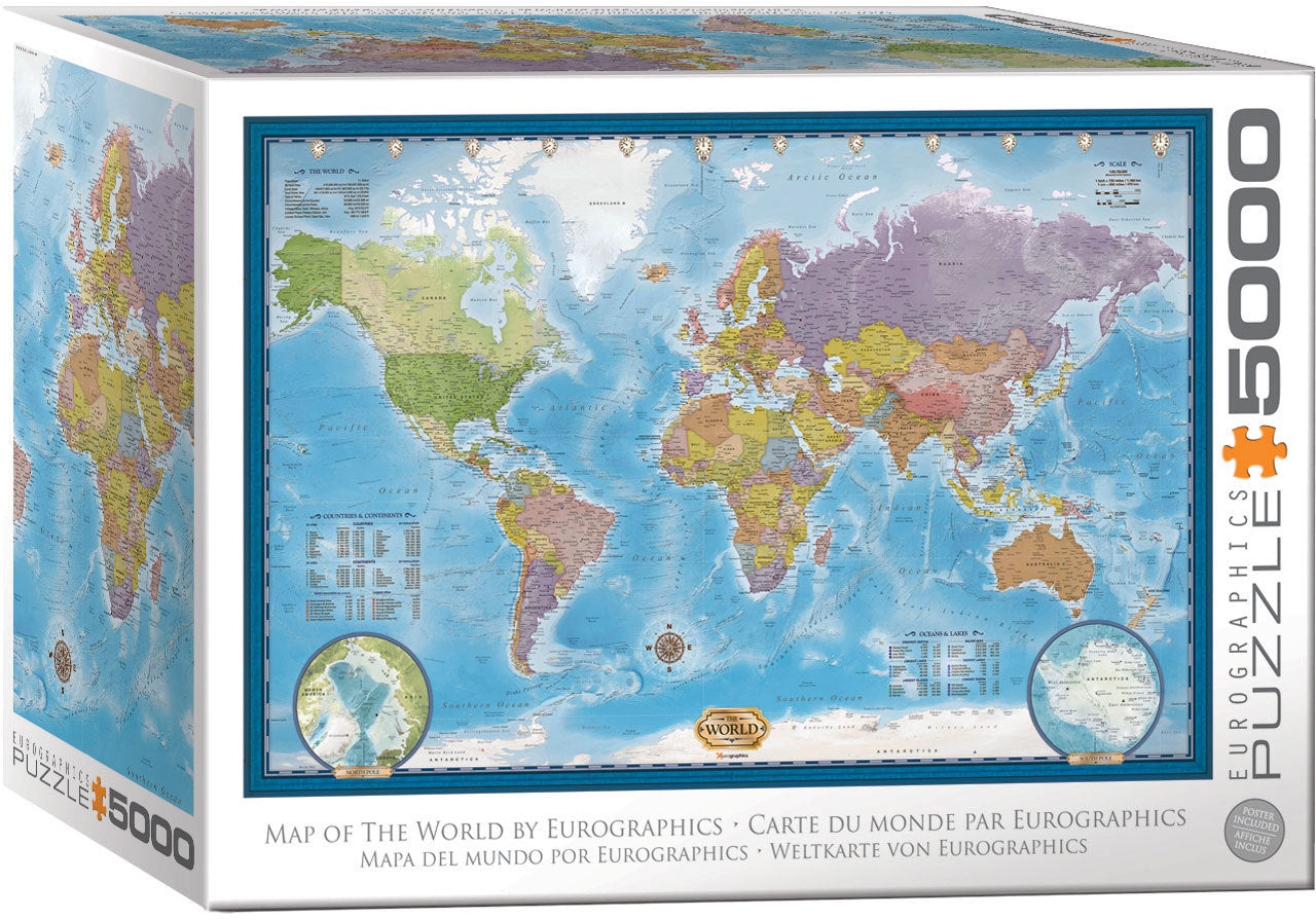 Eurographics - Weltkarte von Eurographics - 5000 Teile Puzzle - Nur CHF 62.90! Jetzt kaufen auf fluxed.ch