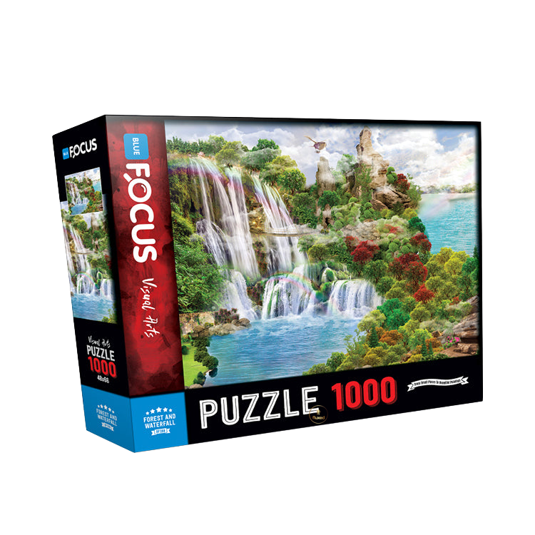 Blue Focus | Forest and Waterfall - 1000 Teile Puzzle - Nur CHF 12.90! Jetzt kaufen auf fluxed.ch