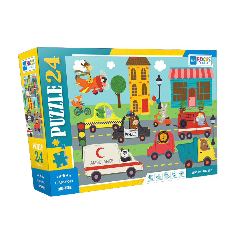 Blue Focus | Transport - 24 Teile Puzzle - Nur CHF 8.90! Jetzt kaufen auf fluxed.ch