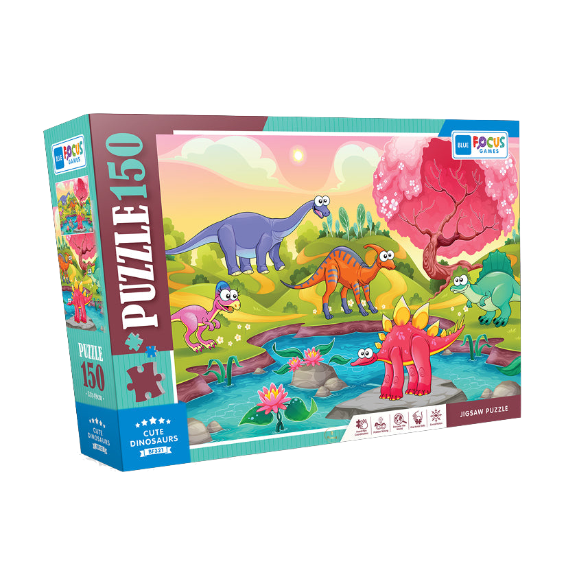 Blue Focus | Cute Dinosaurs - 150 Teile Puzzle - Nur CHF 8.90! Jetzt kaufen auf fluxed.ch