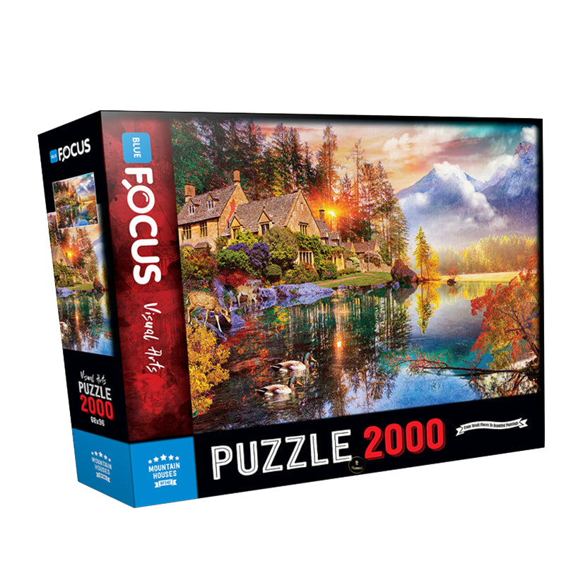 Blue Focus | Mountain Houses - 2000 Teile Puzzle - Nur CHF 16.90! Jetzt kaufen auf fluxed.ch