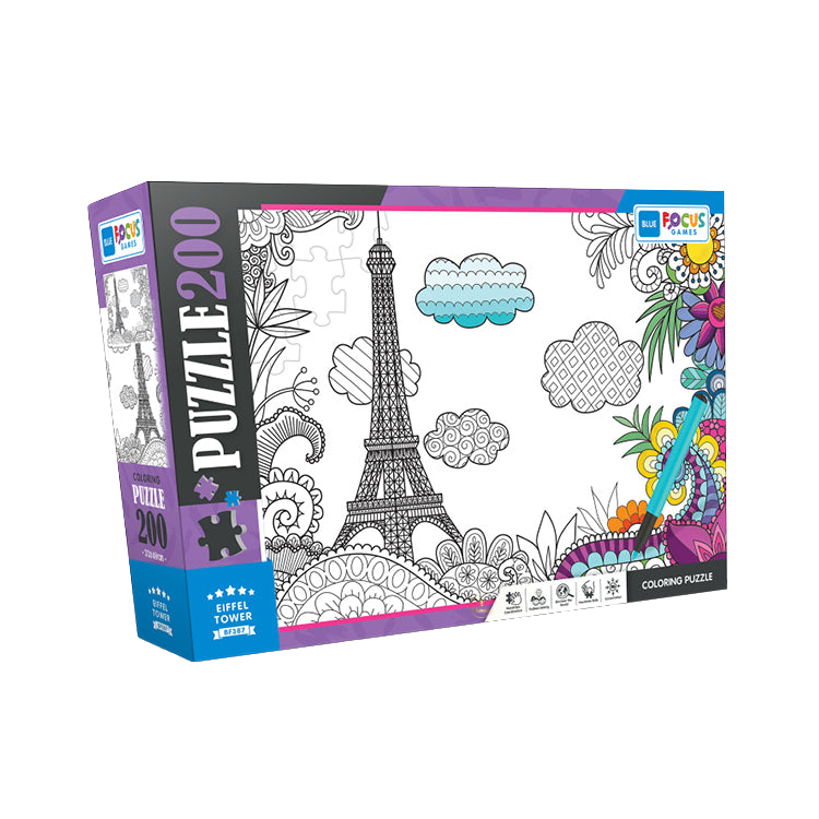 Blue Focus | Coloring Puzzle - Eiffel Tower - 200 Teile Puzzle - Nur CHF 7.90! Jetzt kaufen auf fluxed.ch