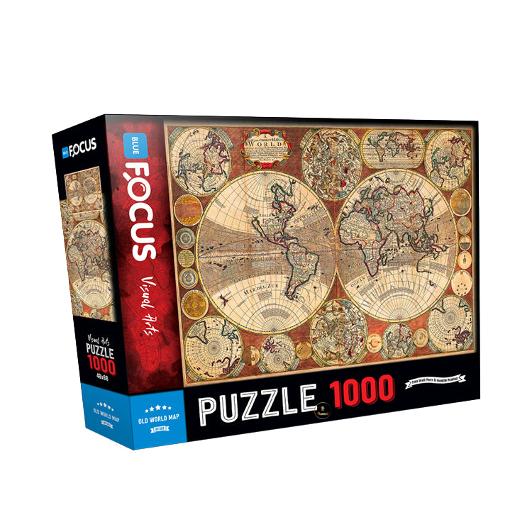 Blue Focus | Old World Map - 1000 Teile Puzzle - Nur CHF 12.90! Jetzt kaufen auf fluxed.ch