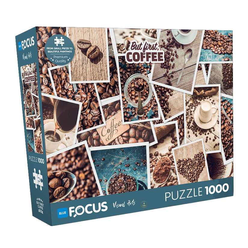 Blue Focus | But first Coffee - 1000 Teile Puzzle - Nur CHF 11.90! Jetzt kaufen auf fluxed.ch