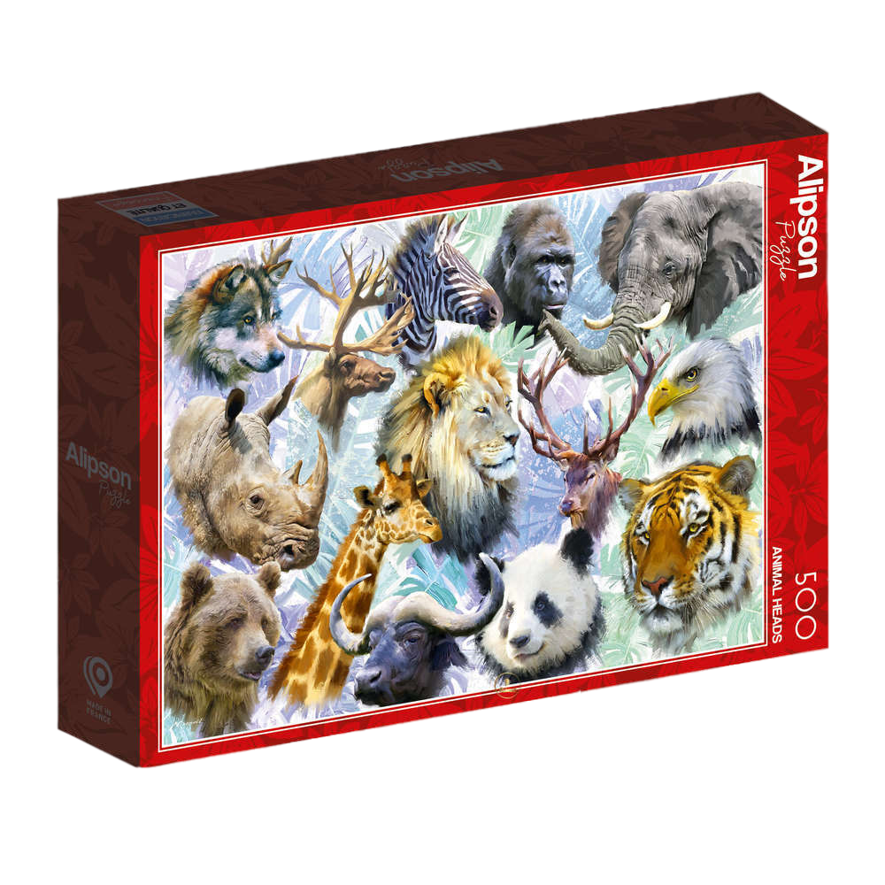 Alipson | Animal Heads - 500 Teile Puzzle - Nur CHF 13.90! Jetzt kaufen auf fluxed.ch