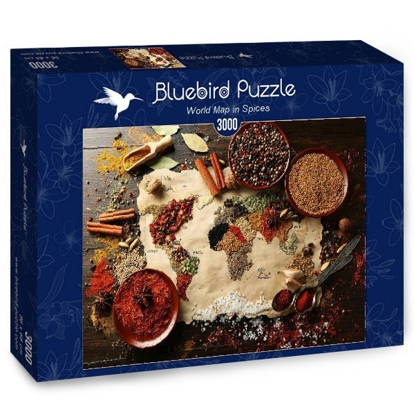 Bluebird - World Map in Spices - 3000 Teile Puzzle - Nur CHF 27.90! Jetzt kaufen auf fluxed.ch