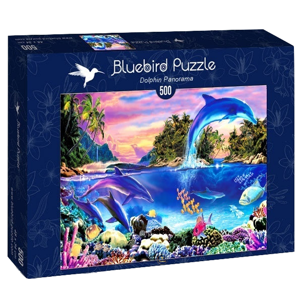 Bluebird | Dolphin Panorama - 500 Teile Puzzle - Nur CHF 10.45! Jetzt kaufen auf fluxed.ch