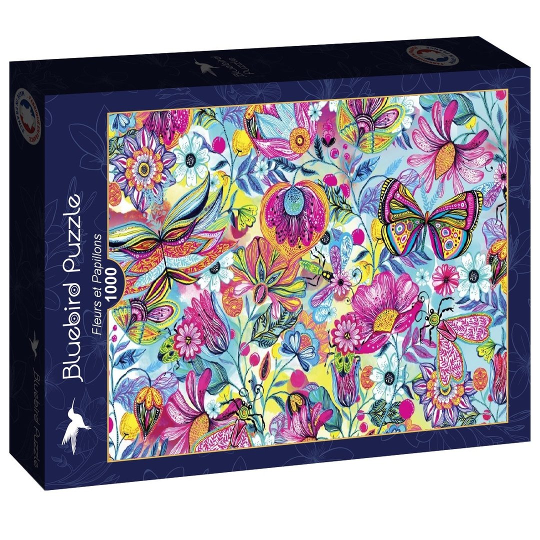 Bluebird - Fleurs et Papillons - 1000 Teile Puzzle - Nur CHF 17.90! Jetzt kaufen auf fluxed.ch