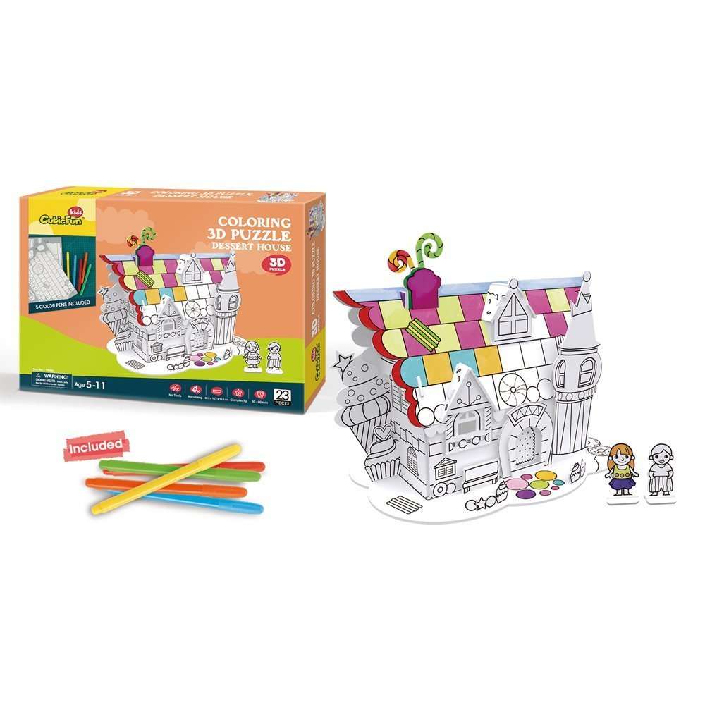 CubicFun 3D-Ausmalpuzzle Knusperhäuschen - 23 Teile - ab 5 Jahren - Nur CHF 6.45! Jetzt kaufen auf fluxed.ch