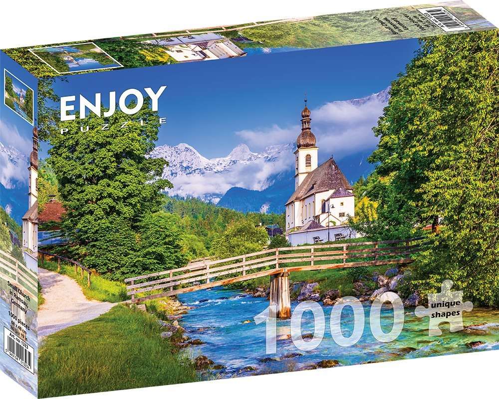 Enjoy Puzzle - Small Church in Ramsau, Germany - 1000 Teile Puzzl - Nur CHF 19.90! Jetzt kaufen auf fluxed.ch