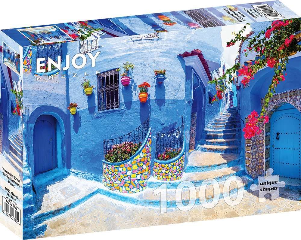 Enjoy Puzzle - Turquoise Street in Chefchaouen - 1000 Teile Puzzl - Nur CHF 19.90! Jetzt kaufen auf fluxed.ch