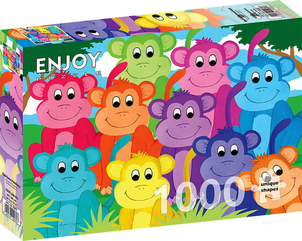 Enjoy Puzzle - Rainbow Monkeys - 1000 Teile Puzzle - Nur CHF 19.90! Jetzt kaufen auf fluxed.ch