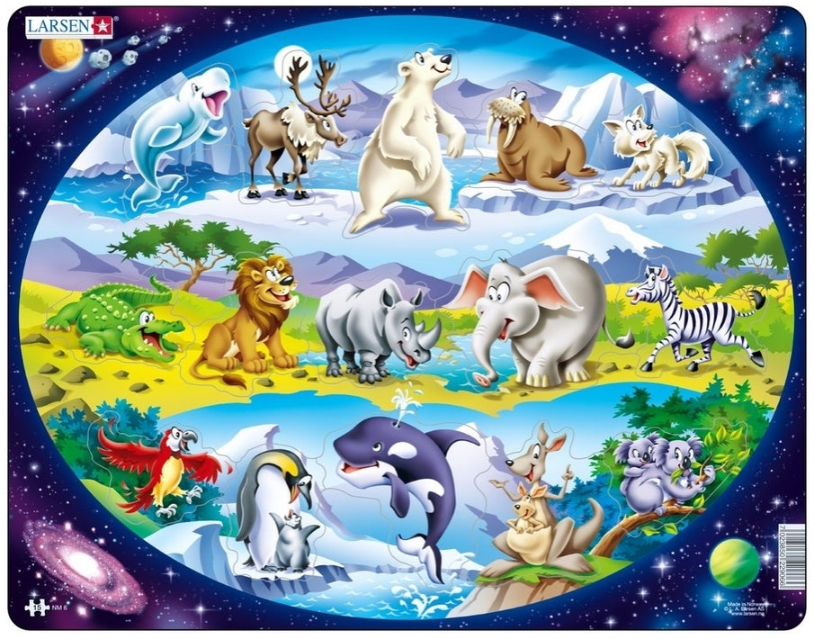 Larsen - Tiere der Welt - Rahmenpuzzle - 15 Teile - ab 4 Jahren - Nur CHF 11.90! Jetzt kaufen auf fluxed.ch