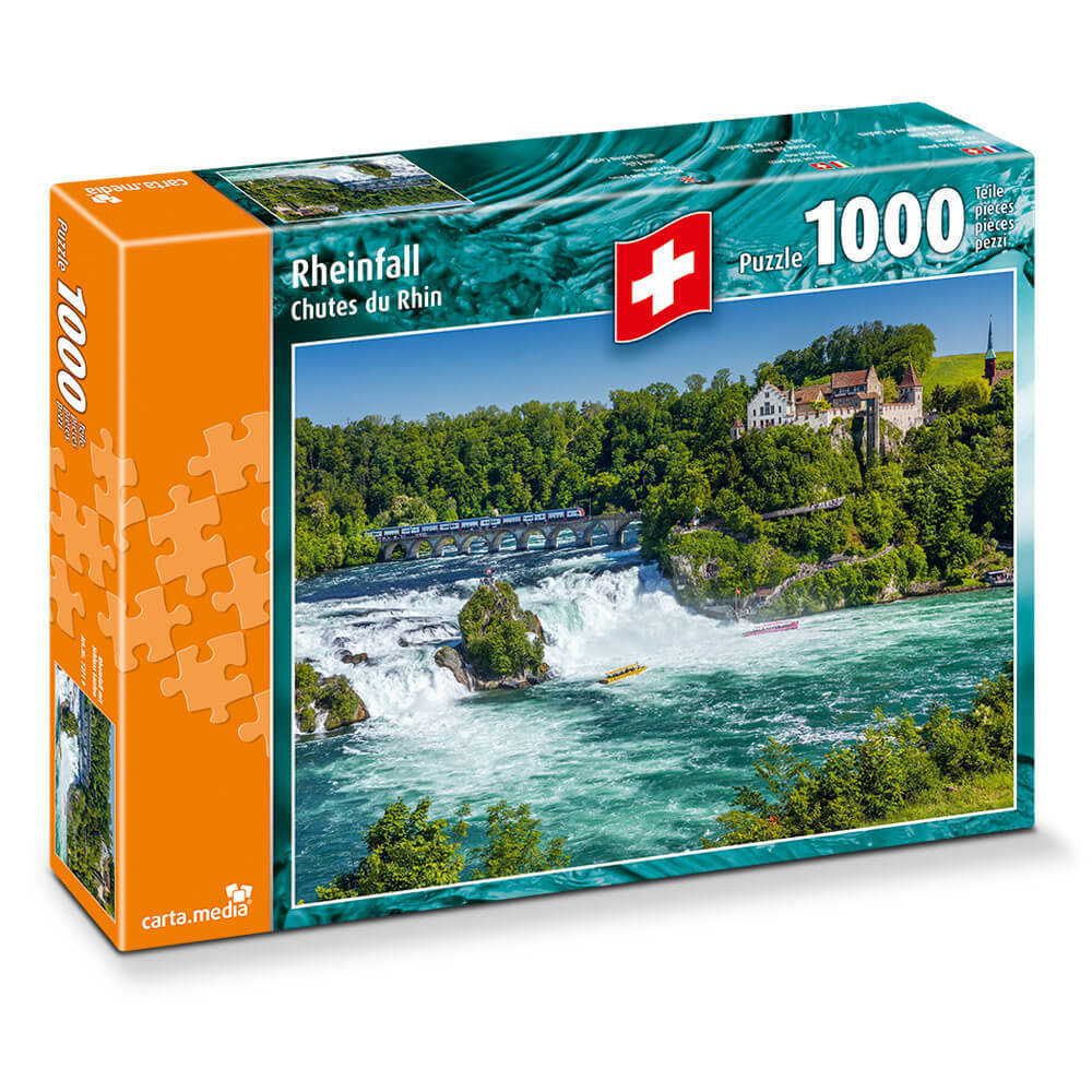 carta.media - Rheinfall mit Schloss Laufen - 1000 Teile Puzzle - Nur CHF 33.64! Jetzt kaufen auf fluxed.ch