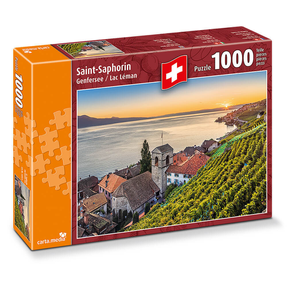 carta.media - Saint-Saphorin Genfersee - 1000 Teile Puzzle - Nur CHF 33.64! Jetzt kaufen auf fluxed.ch