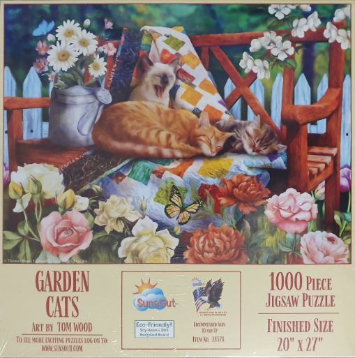 SunsOut - Garden Cats - 1000 Teile Puzzle - Nur CHF 21.90! Jetzt kaufen auf fluxed.ch