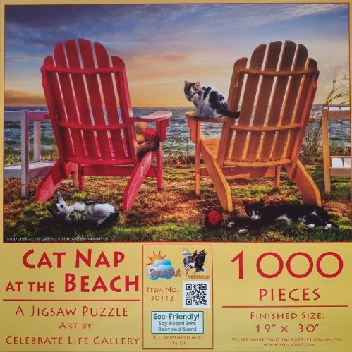 Sunsout - Cat Nap at the Beach - 1000 Teile Puzzle - Nur CHF 21.90! Jetzt kaufen auf fluxed.ch