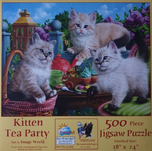 SunsOut - Kitten Tea Party - 500 Teile Puzzle - Nur CHF 18.90! Jetzt kaufen auf fluxed.ch