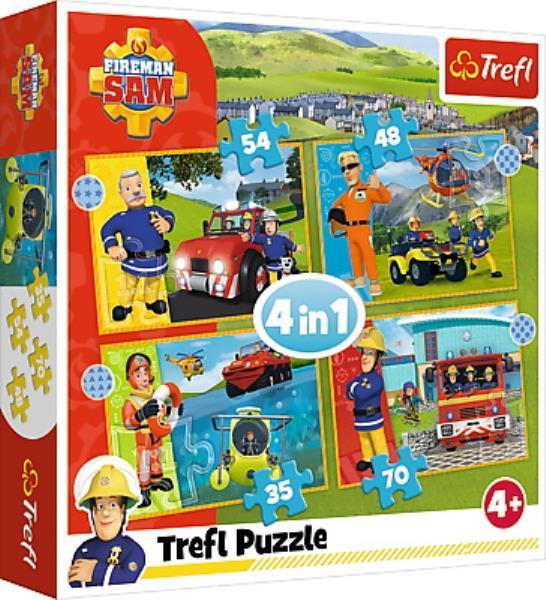 Trefl - 4 in 1 - Feuerwehrmann Sam - 35,48,54,70 Teile Puzzles - Nur CHF 13.90! Jetzt kaufen auf fluxed.ch