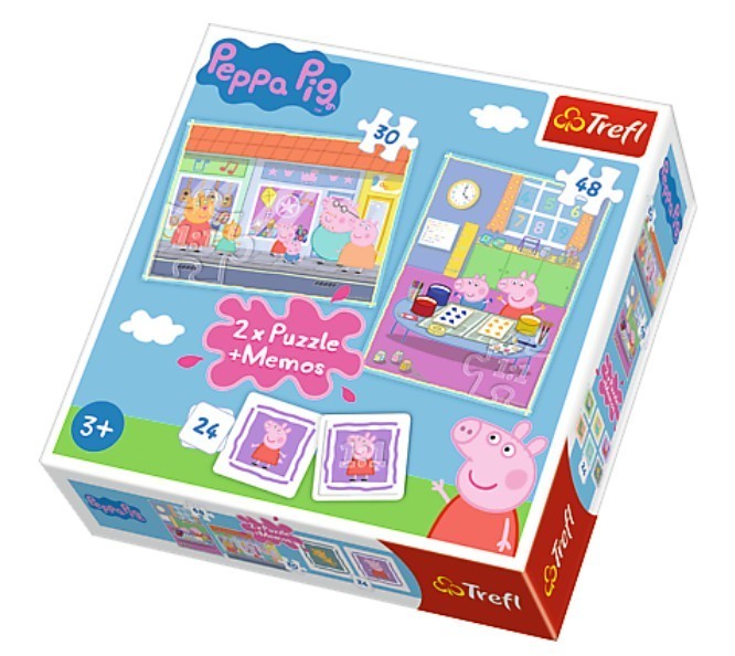 Trefl - Peppa`s Tag - 3in1 - 2 Puzzles + 1 Memo - 30+48 Teile - Nur CHF 12.90! Jetzt kaufen auf fluxed.ch