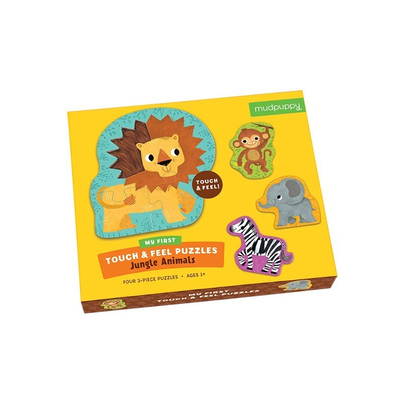 Mudpuppy - Jungle Animals - 4x 3 Teile Fühlpuzzle - Nur CHF 16! Jetzt kaufen auf fluxed.ch