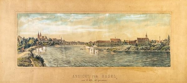 Basel Rheinpanorama vom St. Albanthal | Originalwerk - Stichkabinett - Nur CHF 900! Jetzt kaufen auf fluxed.ch